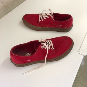 Red classic vans size 10.5